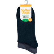 Strumpor Organic Cotton Navy 34/36 2-p Softer Days.