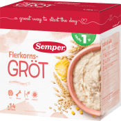 Flerkornsgröt Naturell Från 1år 14 port 470g Semper.
