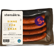 Grillkorv Rökt Paprika & Citron 240g Stensåkra.