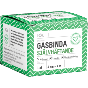 Gasbinda Självhäftande 4 cm 1-p ICA Hjärtat.