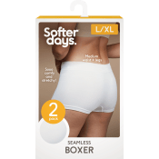Boxer seamless L/XL 2p vit Softer Days.