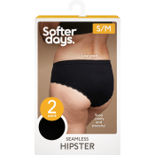 Hipster seamless spets S/M 2p svart Softer Days.