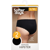 Hipster seamless spets L/XL 2p svart Softer Days.