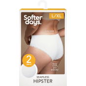 Hipster seamless spets L/XL 2p vit Softer Days.