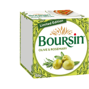 Färskost med oliv/rosmarin 150g Boursin.