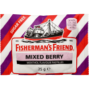 Halstablett Mixed Berry Sockerfri 25g Fishermans.