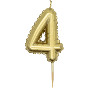 Sifferljus 4 guld Happy Party.