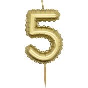 Sifferljus 5 guld Happy Party.