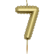 Sifferljus 7 guld Happy Party.