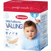 Mild Fullkornsvälling med havre 8m 5l Semper.