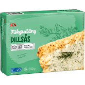 Fiskgratäng dillsås Fryst 350g ICA.