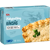 Fiskgratäng räksås Fryst 350g ICA.