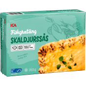 Fiskgratäng skaldjurssås Fryst 350g ICA.