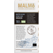 Chokladkaka Mörk Choklad Master Blend 70% 80g Malmö Chokladfabrik.