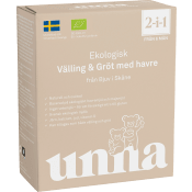 Vällling & gröt med havre eko 2in1 6m 300g Unna.
