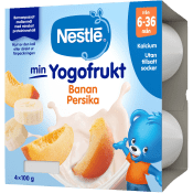 Min Yogofrukt Persika & Banan Från 6m 4-p 400g Nestle.