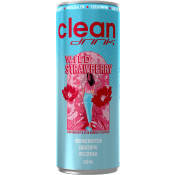 Energidryck Wild Strawberry 33cl Clean drink.