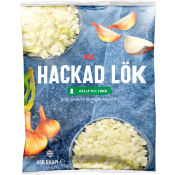 Färdighackad lök Fryst 450g ICA.
