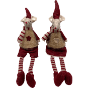 Mus med dinglande ben 21cm 1-p (2 olika) Festive.