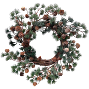 Krans lärkträd med kottar 45cm Festive.