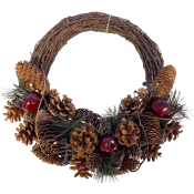 Halvdekorerad krans 33cm Festive.