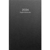 Kalender Dagbokskal Svart 2026.