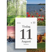 Kalender Väggplån dagblock 2026.