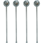 Drinkpinne 19cm m discokula 4-p Festive.
