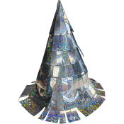 Partyhatt m fransar 5p silver Festive.