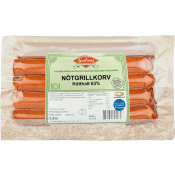 Nötgrillkorv Alspånsrökt 10-pack 500g Gudruns.