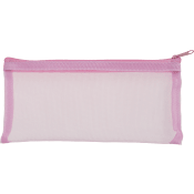 Pennfodral mesh rosa 20x10 cm.