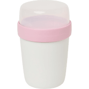 Yoghurtbägare 400ml+180ml Rosa Bandet ICA.