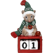 Mus med kalender 14,3 cm Nordic Season.