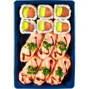 Sushi Meny Två Seared Lax 349g Sushi Daily.