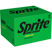 Kolsyrad läskedryck 6p Lemon-Lime 198 cl Sprite Zero.