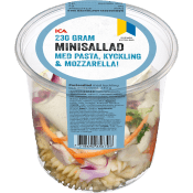 Minisallad med Pasta Kyckling och Mozzarella 230g ICA.
