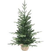Gran 90cm med jutefot Festive.