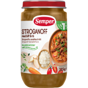 Stroganoff med biff & ris 1år 235g Semper.
