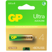 Batteri GP Ultra Alkaline AA/LR6 4-pack GP.