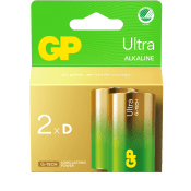 Batteri GP Ultra Alkaline D/LR20 2-pack GP.