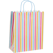 Presentpåse Randig 26x31 cm.