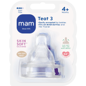 Dinapp Teat Stl 3 4m+ 2-p MAM.