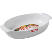 Ugnsform vit oval 35x23cm.