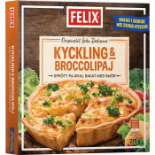 Kyckling & broccolipaj Fryst 215g Felix.