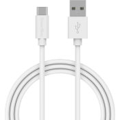 USB-A till USB-C 1m vit Smartline.