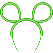Diadem öron grön glow in dark 1 styck Festive.