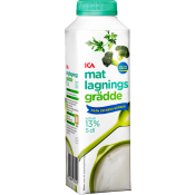 Matlagningsgrädde 13% 5dl ICA.
