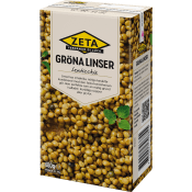 Gröna linser 480g Zeta.