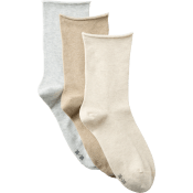 Strumpa 3p rullkant beige mix 36/38 mywear.