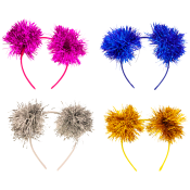 Diadem Med Glitter Pom Poms 1st FESTIVE.